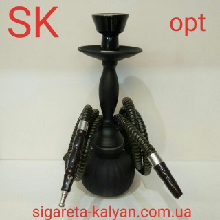 Кальян SUPER HOOKAH чёрный матовый на два шланга 2768 образец качества за небольшие деньги