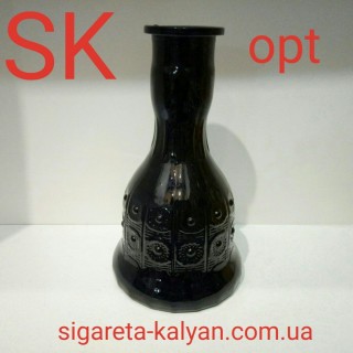 Колба для большого кальяна Стела чёрная 5612