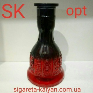 Колба для большого кальяна Стела тёмно-красная 5613