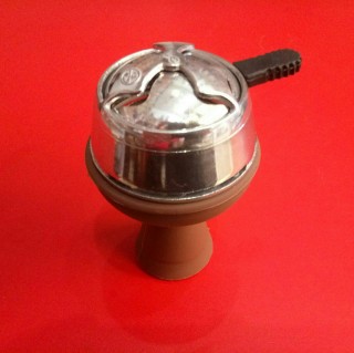 Силиконовая чаша для кальяна Вулкан, коричневая 2959 доставка в любой город Украины