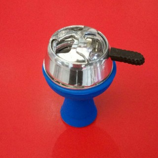 Силиконовая чаша для кальяна Вулкан синяя недорого