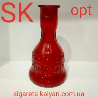 Колба для большого кальяна Стела красная 5610