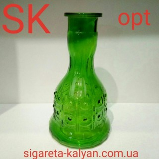 Колба для большого кальяна Стела зелёная 5611