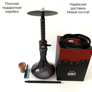Карбоновый кальян Monster Hookah чёрный MH-03