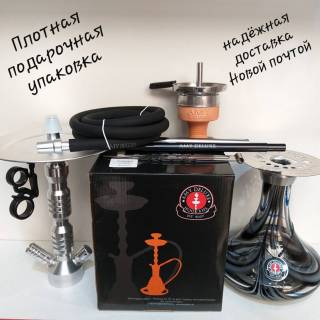 Кальян Amy Deluxe R2 073 Black  0015 в подарочной плотной коробке