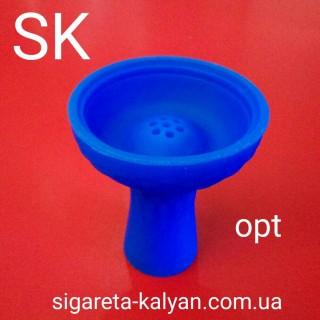 Силиконовая чаша для кальяна Торнадо синяя 4320