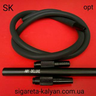 Силиконовая трубка шланг для кальяна Amy Deluxe  Soft Tuch Black TDK 3851